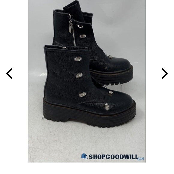 Azalea wang Pollux black ankle boots no laces - Picture 3 of 8